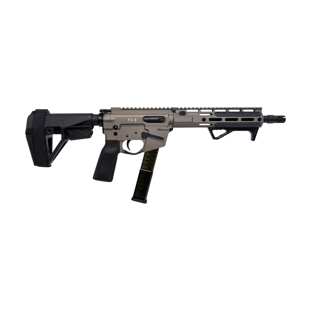 freedom ordance fx9p10e fde fx9p elite 9mm luger 10" black nitride threaded barrel, flat dark earth anodized aluminum receiver w/picatinny rail, m lok handguard, black polymer sb tactical sba5 brace, Freedom Ordance FX9P10E-FDE FX9P Elite 9mm Luger 10" Black Nitride Threaded Sports South item 194055