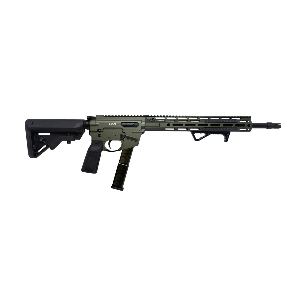 freedom ordance fx9r16e odg fx9r elite 9mm luger 16" black nitride barrel, od green anodized aluminum receiver w/picatinny rail black b5 bravo polymer stock, b5 p type grip Freedom Ordance FX9R16E-ODG FX9R Elite 9mm Luger 16" Black Nitride Sports South item 194059