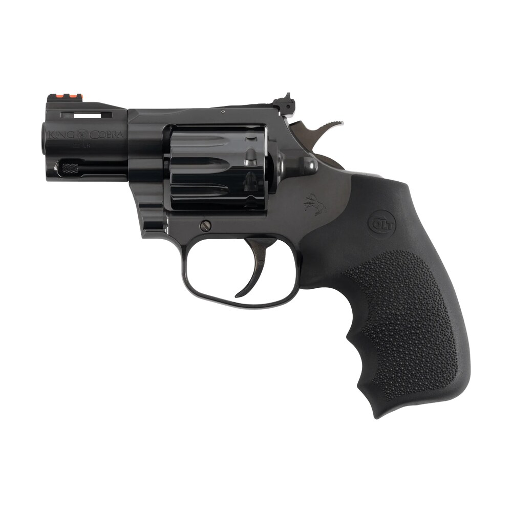 colt mfg kcobra22 bp2rfo king cobra target 22 lr 10rd shot 2" blued vent rib barrel, blued carbon steel cylinder & frame, black hogue overmolded grip, exposed hammer Colt Mfg KCOBRA22-BP2RFO King Cobra Target 22 LR 10rd Shot 2" Blued Vent Rib Sports South item 194192