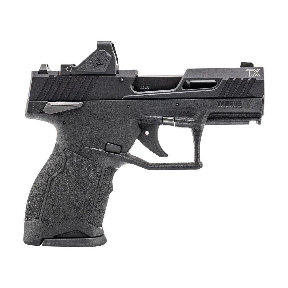taurus 1 tx22131 rd tx22 w/optic compact 22 lr 13+1 3.60" matte black barrel, black hard coat anodized serrated w/optic slide, black polymer frame w/accessory rail, textured grip, viridian rfx 11 gree Taurus 1-TX22131-RD TX22 Sports South item 194211