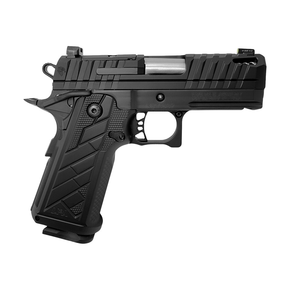 live free armory hg8645 n apollo 11 v2 sub compact 9mm luger 18+1 3.35" stainless barrel, black cerakote steel optic ready/serrated slide, black cerakote steel frame w/beavertail & picatinny rail, bla Live Free Armory HG8645-N Apollo 11 V2 Sub-Compact 9mm Luger 18+1 3.35" Stainless Sports South item 194408