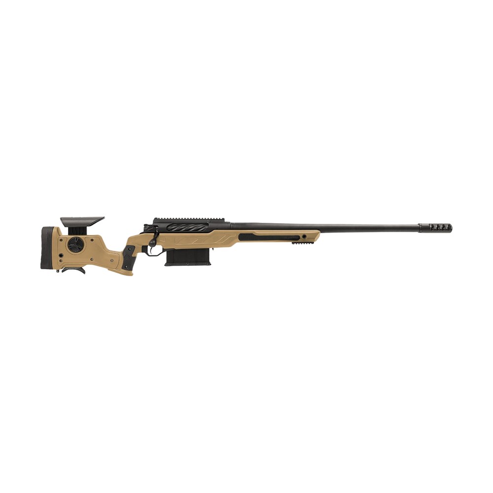 cadex inc cdxbmgqua5029hi20i1j5n bmg quake 50 bmg 3+1 29" black dlc match grade threaded barrel, black dlc receiver w/picatinny rail, adj cheek piece & lop hybrid tan polymer stock Cadex Inc CDXBMGQUA5029HI20I1J5N BMG Quake 50 BMG 3+1 29" Black DLC Match Grade Threaded Sports South item 194419