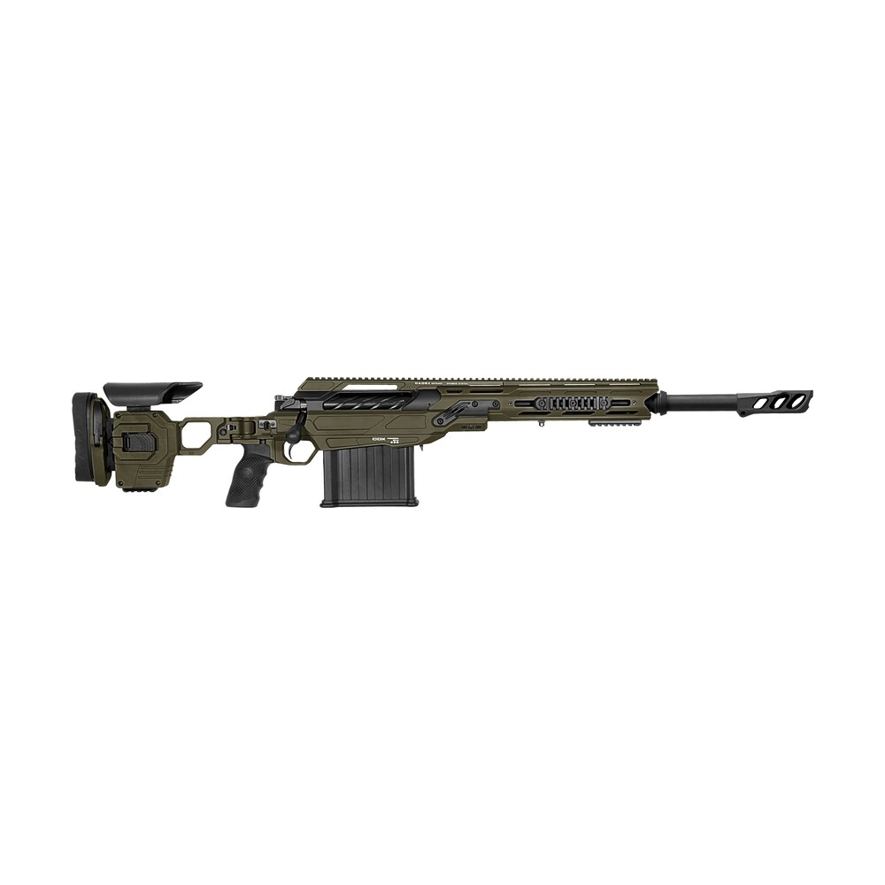 cadex inc cdx50dual50206br20i2j5 cdx 50 tremor 50 bmg 5+1 20.60" black dlc match grade threaded barrel, black dlc aluminum receiver w/picatinny rail, adjustable folding od green stock, black polymer g Cadex Inc CDX50DUAL50206BR20I2J5 CDX-50 Tremor 50 BMG 5+1 20.60" Black DLC Match Grade Threaded Sports South item 194423