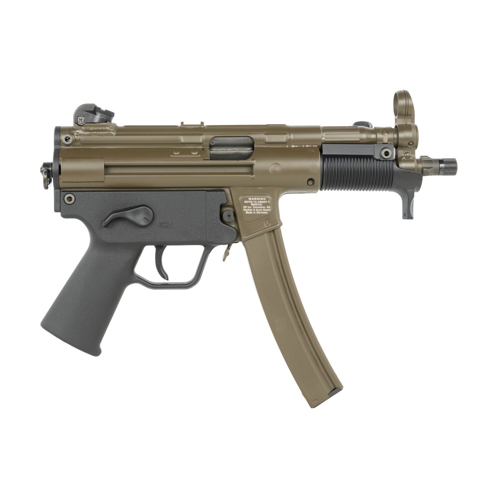 hk 81001455 sp5k pdw sports south exclusive 9mm luger 30+1 5.83" patriot brown aluminum receiver, black polymer grip, right hand HK 81001455 SP5K PDW Sports South Exclusive 9mm Luger 30+1 5.83" Patriot Brown Aluminum Sports South item 194842