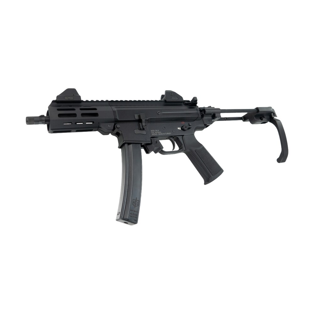 mac 12755002 ix 9mm luger 6.50" black anodized threaded barrel & receiver w/picatinny rail, m lok handguard, black polymer tailhook retractable brace MAC 12755002 IX 9mm Luger 6.50" Black Anodized Threaded Barrel & Receiver Sports South item 194850