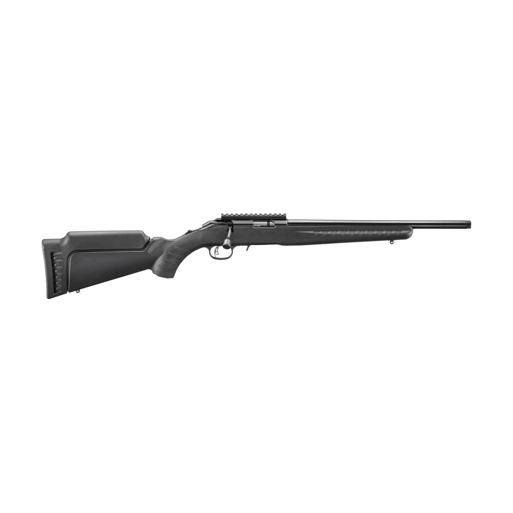 ruger 8391 american 22 lr 10+1 16.10" satin blued threaded barrel, satin blued alloy steel receiver w/picatinny rail, black adj lop synthetic stock Ruger 8391 American 22 LR 10+1 16.10" Satin Blued Threaded Sports South item 195148