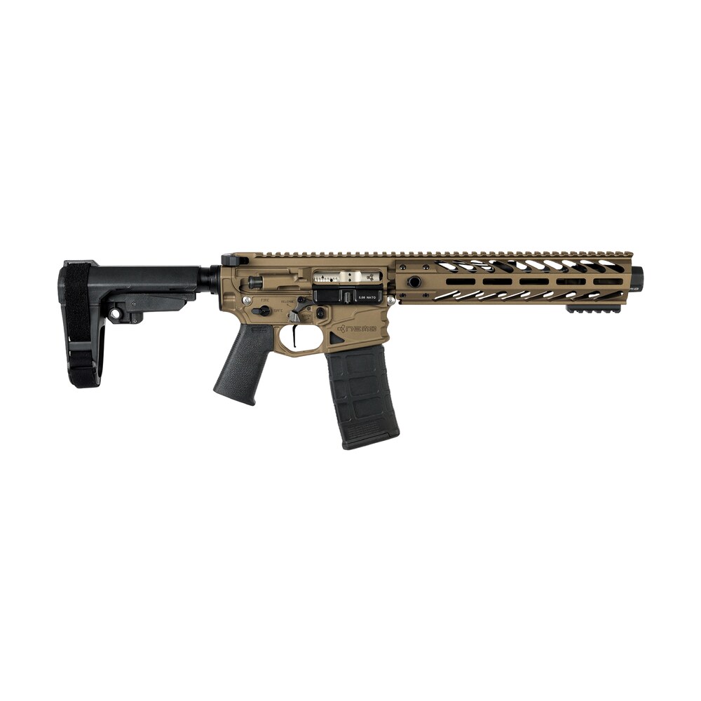 nemo arms bl 556 8p battle light 5.56 nato 30+1 8" black threaded barrel, burnt bronze aluminum receiver w/picatinny rail, m lok handguard, black polymer sb tactical sba3 brace, magpul moe grip, ambi Nemo Arms BL-556-8P Battle-Light 5.56 NATO 30+1 8" Black Threaded Sports South item 195191