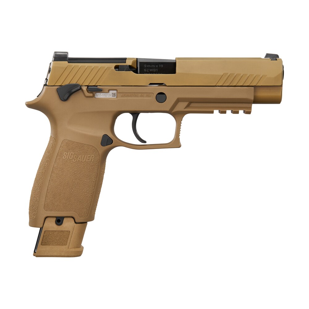 sig sauer m179cssmsma m17 *ma compliant full size 9mm luger 10+1 4.70" coyote pvd stainless steel optic ready/serrated slide, coyote pvd w/black controls stainless steel frame w/picatinny rail, textur Sig Sauer M179CSSMSMA M17 *MA Compliant Full Size 9mm Luger 10+1 4.70" Coyote PVD Stainless Sports South item 195203