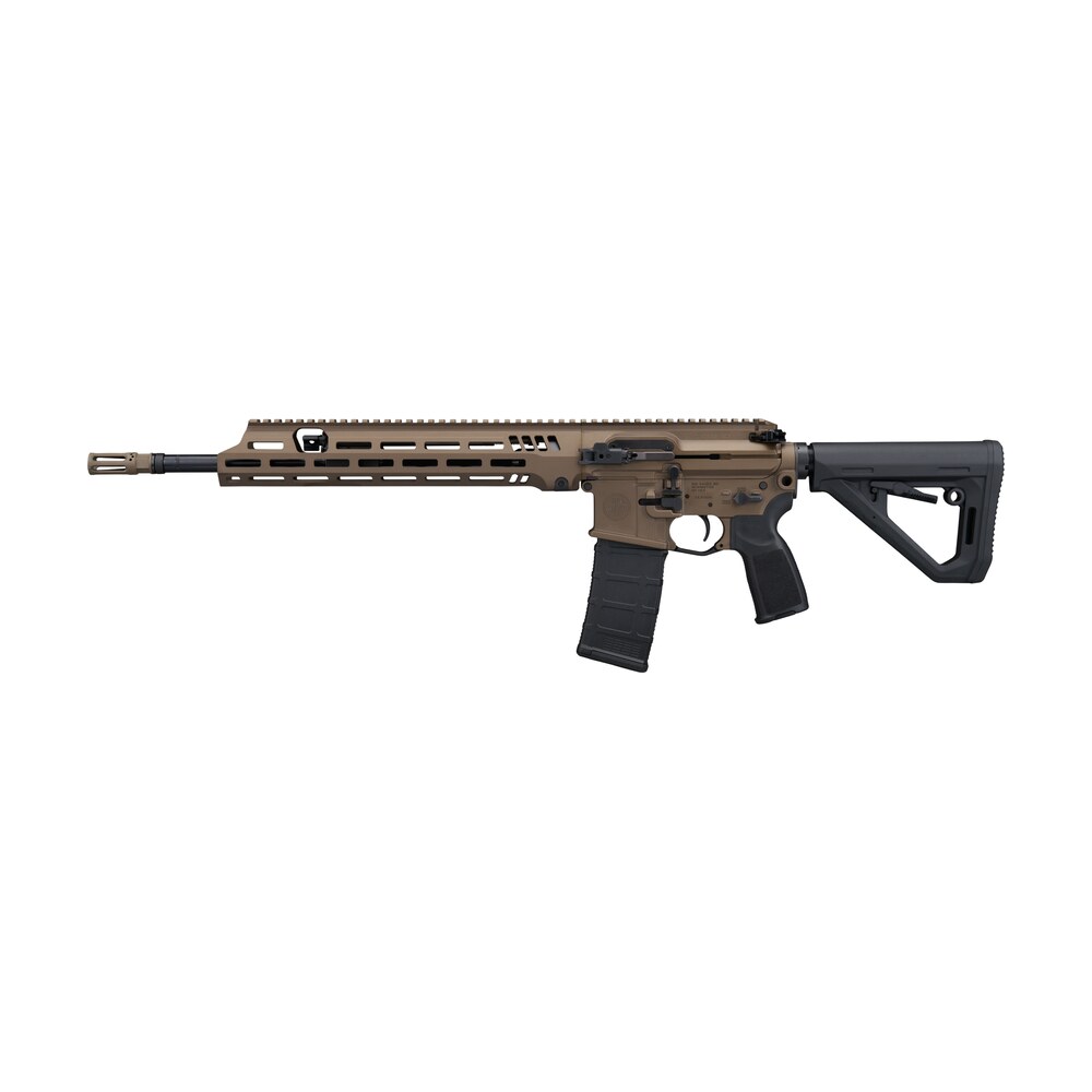 sig sauer r516g3556n16bbrz 516 g3 5.56 nato 30+1 16" black threaded barrel, bronze cerakote aluminum receiver w/picatinny rail, m lok handguard, magpul dt black polymer stock, ar compatible reduced an Sig Sauer R516G3556N16BBRZ 516 G3 5.56 NATO 30+1 16" Black Threaded Sports South item 195204