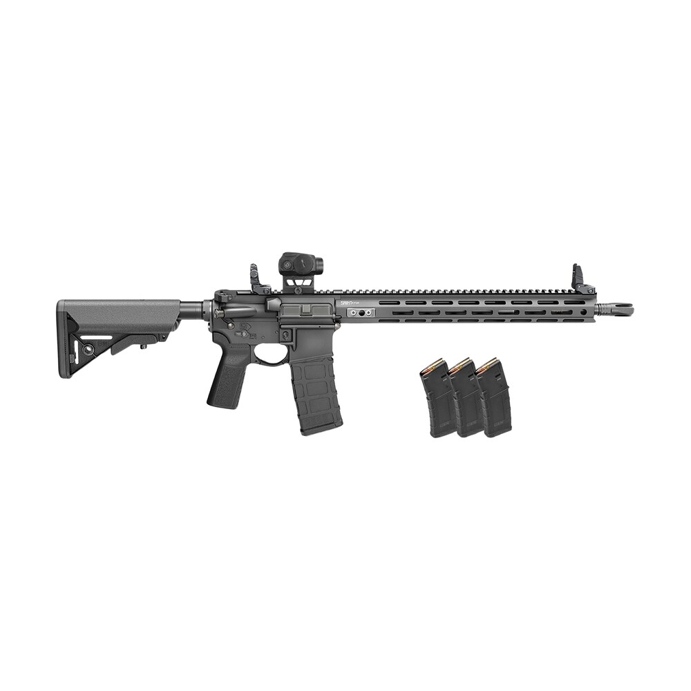 springfield armory stv916556bv2b5pac saint victor v2 gear pac 5.56 nato 30+1 16" black melonite barrel, black hardcoat anodized aluminum receiver w/picatinny rail, m lok handguard, b5 enhanced sopmod Springfield Armory STV916556BV2B5PAC SAINT Victor V2 Gear Pac 5.56 NATO 30+1 16" Black Melonite Sports South item 195233