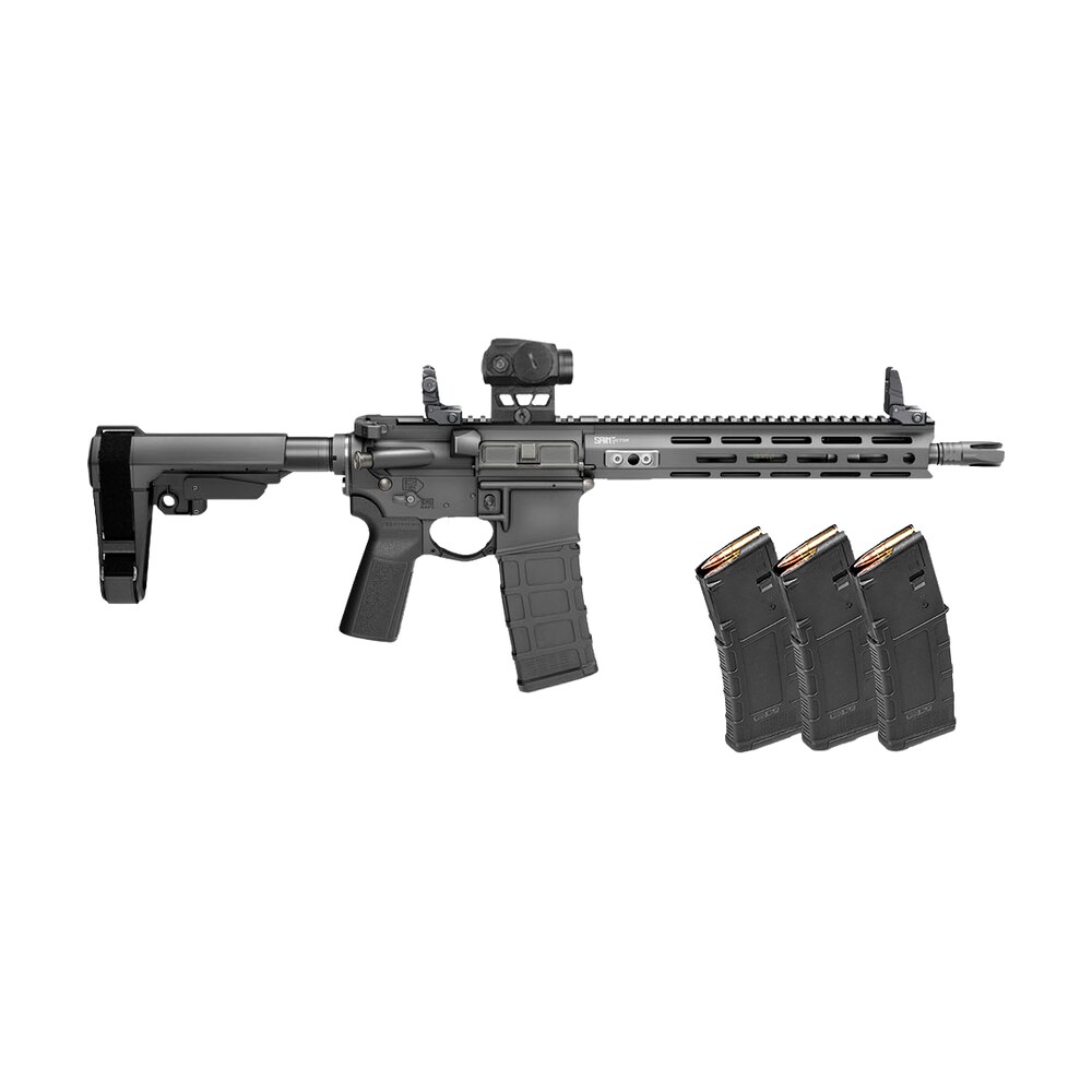 springfield armory stv9115556bplcv2pac saint victor v2 gear pac 5.56 nato 10+1 11.50" black melonite barrel, m lok handguard, black hardcoat anodize aluminum receiver w/picatinny rail, black polymer s Springfield Armory STV9115556BPLCV2PAC SAINT Victor V2 Gear Pac 5.56 NATO 10+1 11.50" Black Sports South item 195237