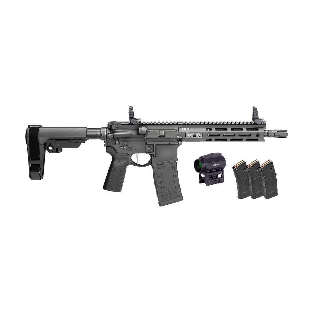 springfield armory stv995300bv2sba3pac saint victor gear pac 300 blackout 30+1 9.50" black nitride threaded barrel, black hardcoat anodize aluminum receiver w/ rail, m lok handguard, black polymer sb Springfield Armory STV995300BV2SBA3PAC SAINT Victor Gear Pac 300 Blackout 30+1 9.50" Black Sports South item 195238