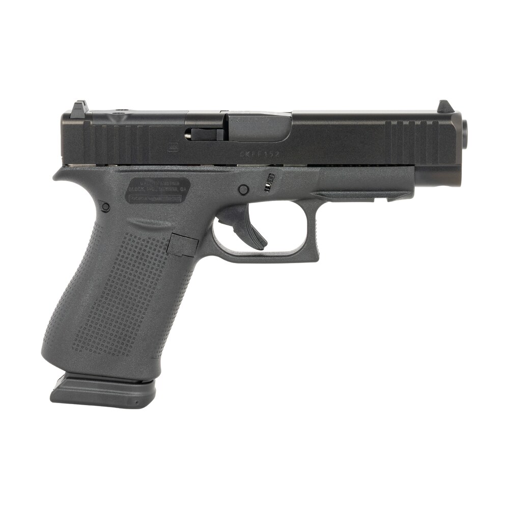 glock pa4850203frmos g48 mos slim compact 9mm luger 15+1 4.17" black gmb barrel, black ndlc optic ready/serrated steel slide, black polymer frame w/beavertail & front rail, black textured polymer grip Glock PA4850203FRMOS G48 MOS Slim Compact 9mm Luger 15+1 4.17" Black GMB Sports South item 195516