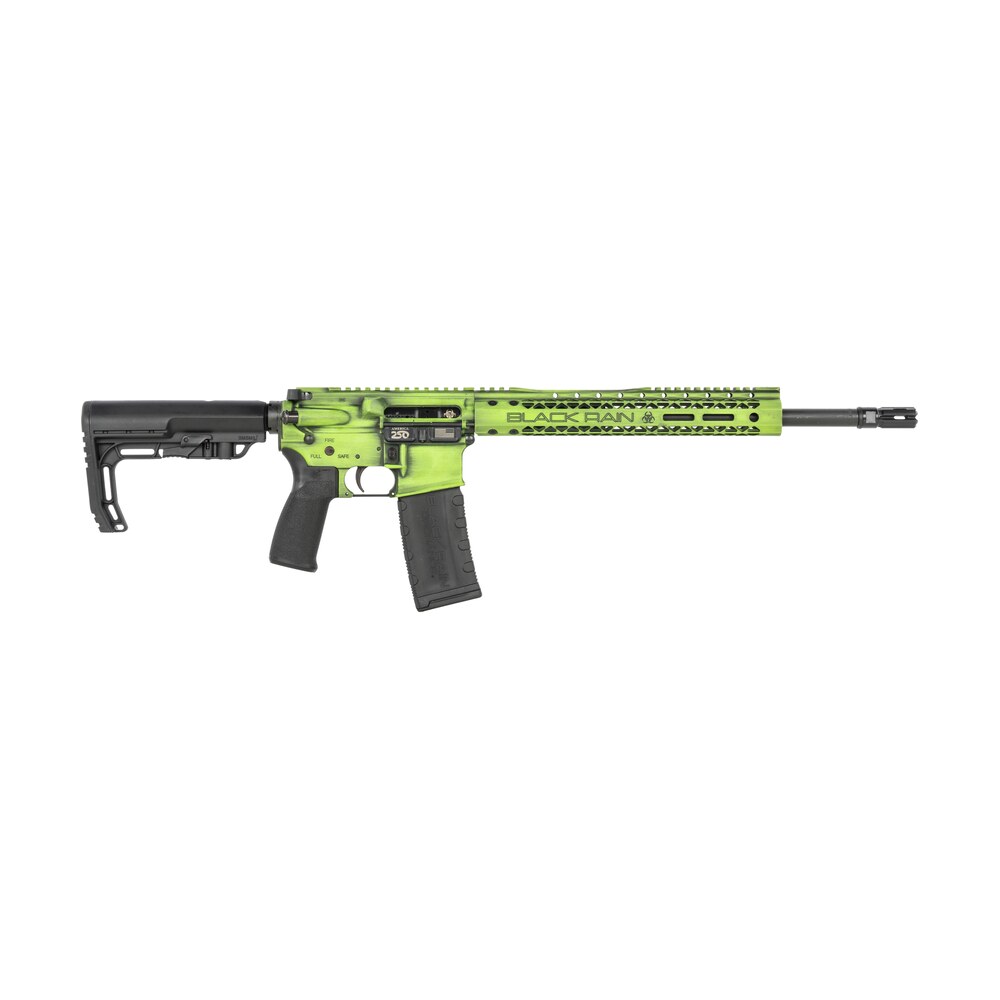 black rain ordnance fusion300blkzgb fission 300 blackout 30+1 16" black nitride threaded barrel, zombie green battleworn aluminum receiver w/picatinny rail, m lok handguard, mft minimalist black poly Black Rain Ordnance FUSION300BLKZGB Fission 300 Blackout 30+1 16" Black Nitride Threaded Sports South item 195545