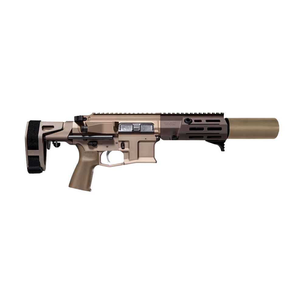 maxim defense mxm47845 pdx sd 300 blackout 20+1 5.50" arid brown integrated suppressor barrel, arid brown aluminum receiver w/picatinny rail, m slot handguard,arid brown polymer maxim cqb brace, polym Maxim Defense MXM47845 PDX SD 300 Blackout 20+1 5.50" Arid Brown Integrated Suppressor Sports South item 195556