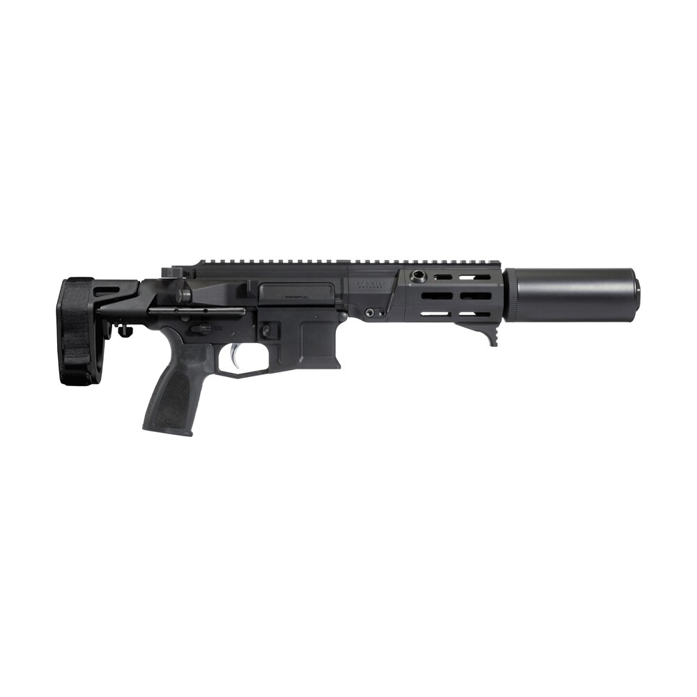 maxim defense mxm47847 pdx sd 300 blackout 20+1 5.50" black integrated suppressor barrel, black dlc aluminum receiver w/picatinny rail, m slot handguard, black polymer maxim cqb brace, polymer grip Maxim Defense MXM47847 PDX SD 300 Blackout 20+1 5.50" Black Integrated Suppressor Sports South item 195557