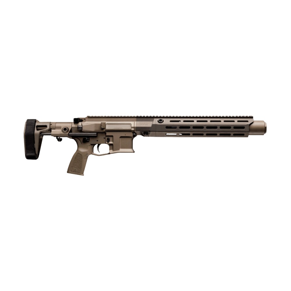 maxim defense mxm49215 sdx rflx 300 blackout 30+1 8.50" arid brown integrated suppressor barrel, receiver w/picatinny rail, m slot handguard, arid brown polymer sb tactical sba5 brace, polymer grip Maxim Defense MXM49215 SDX RFLX 300 Blackout 30+1 8.50" Arid Brown Integrated Suppressor Sports South item 195558