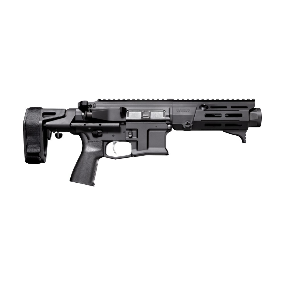 maxim defense pdx 300 blackout 5.50" black threaded barrel, black anodized receiver w/picatinny rail, m slot handguard, black polymer maxim scw pistol brace, black polymer grip, ambidextrous Maxim Defense PDX 300 Blackout 5.50" Black Threaded Sports South item 195561