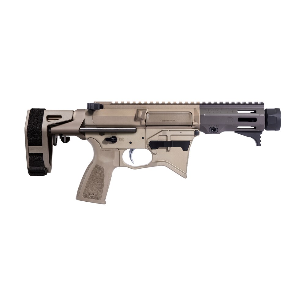 maxim defense md9 k scw 9mm luger 4.50" black nitride threaded barrel, black anodized aluminum receiver w/picatinny rail, maxim scw pistol brace, black polymer grip Maxim Defense MD9 K SCW 9mm Luger 4.50" Black Nitride Threaded Sports South item 195570