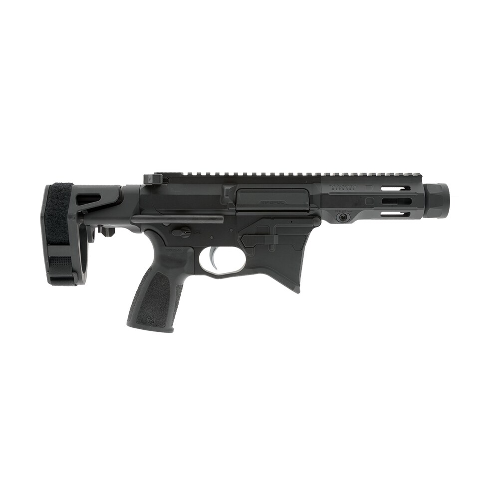 maxim defense md9 k scw 9mm luger 4.50" black nitride threaded barrel, arid brown anodized aluminum receiver w/picatinny rail, arid black maxim scw pistol brace, arid brown polymer grip Maxim Defense MD9 K SCW 9mm Luger 4.50" Black Nitride Threaded Sports South item 195571