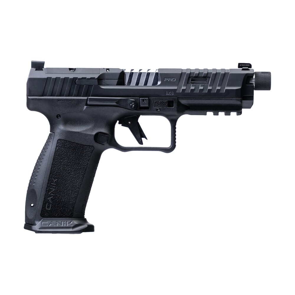 canik hg7069 n mete sft pro full size 9mm luger 20+1 18+1 5" chrome plated threaded barrel, stingray steel optic ready/serrated slide, stingray polymer frame w/picatinny rail, interchangeable backstra Canik HG7069-N Mete SFT Pro Full Size 9mm Luger 20+1 18+1 5" Chrome Plated Threaded Sports South item 195575
