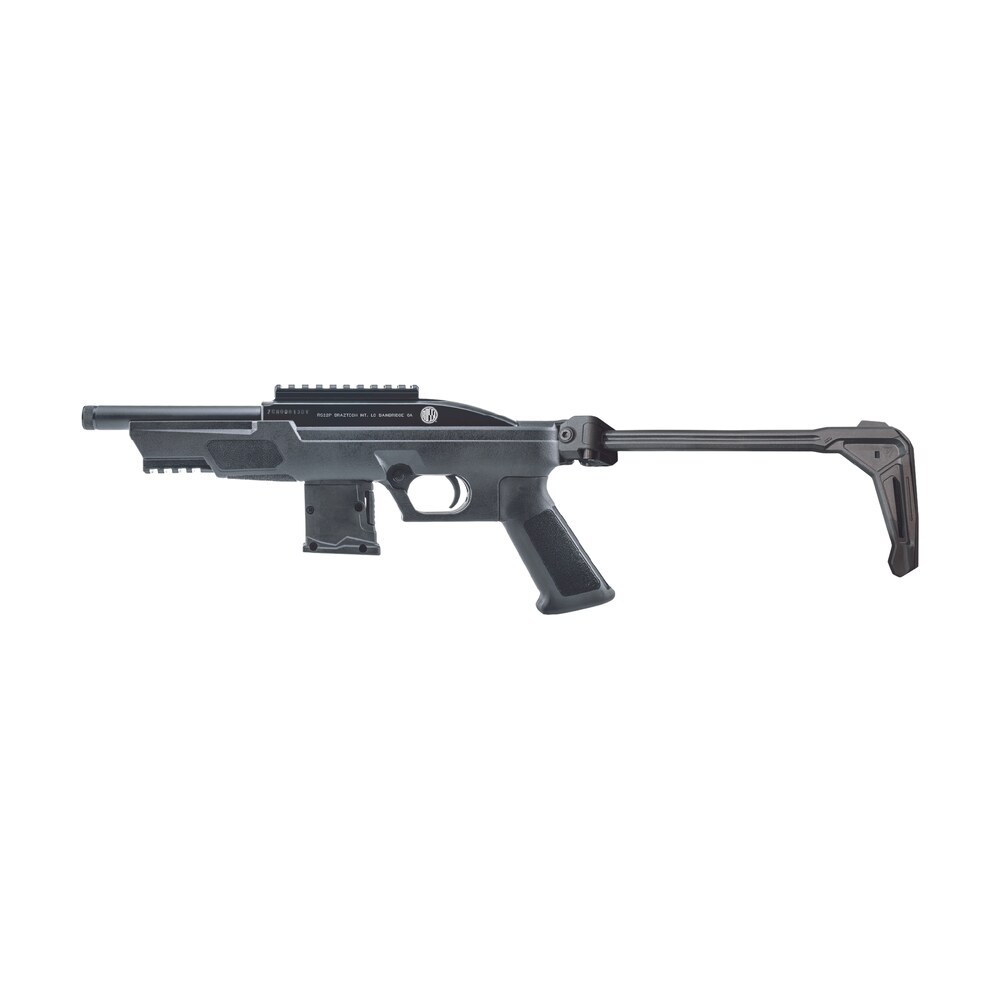 rossi rs22p6bk smpb rs22 22 lr 10+1 6" black barrel, matte black polymer receiver w/picatinny rail, accessory rail forend, black polymer pistol brace, ar style grip Rossi RS22P6BK-SMPB RS22 22 LR 10+1 6" Black Sports South item 195755