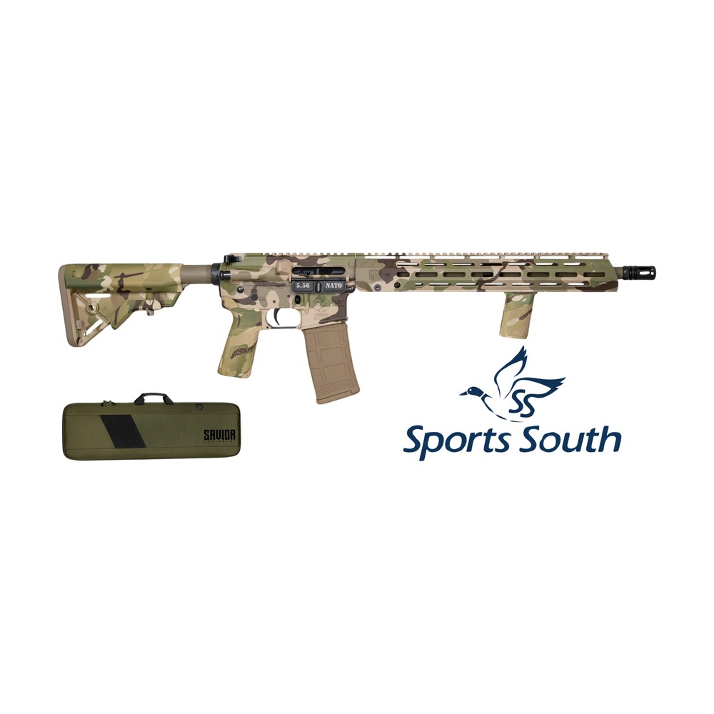 diamondback db175ak622 db15 sports south exclusive 5.56 nato 30+1 16" threaded barrel, swamp stalker camo w/logo cerakote aluminum receiver w/picatinny rail, m lok handguard, b5 bravo multicam polyme Diamondback DB175AK622 DB15 Sports South Exclusive 5.56 NATO 30+1 16" Threaded Sports South item 195880