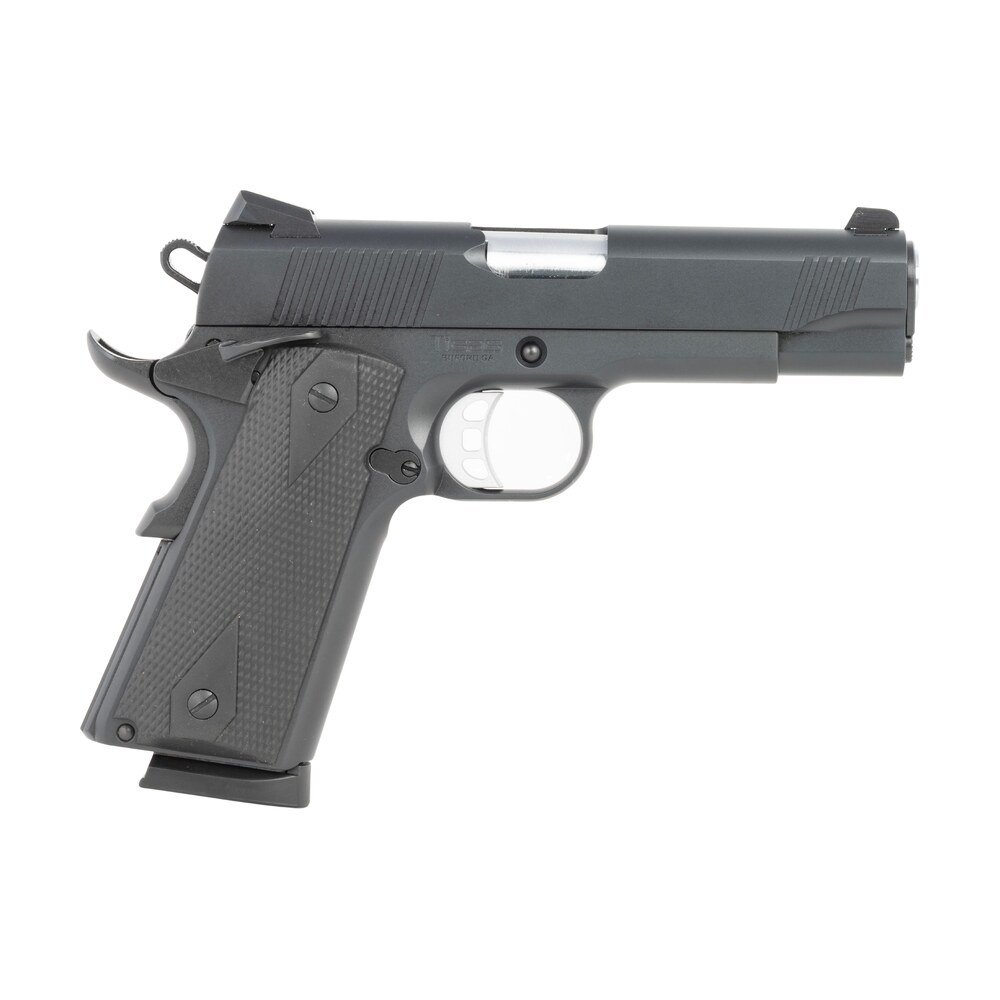 tisas arms 10100121 1911 carry 9mm luger 9+1 4.25" black cerakote carbon steel serrated slide & frame w/beavertail, black rubber grip Tisas Arms 10100121 1911 Carry 9mm Luger 9+1 4.25" Black Cerakote Carbon Steel Serrated Slide Sports South item 196058