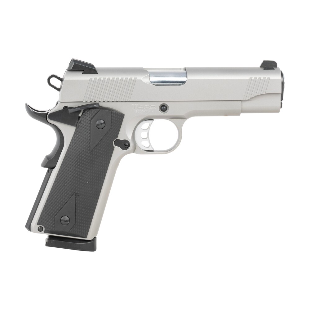 tisas arms 10100123 1911 carry 45 acp 8+1 4.25" stainless steel serrated slide & frame w/beavertail, black rubber grip Tisas Arms 10100123 1911 Carry 45 ACP 8+1 4.25" Stainless Steel Serrated Slide & Frame Sports South item 196059