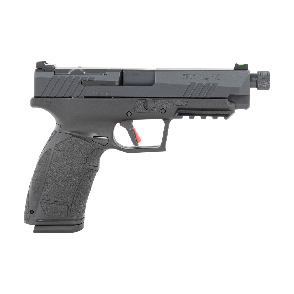 tisas arms 15000201 px 9 9mm luger 20+1 5.10" black threaded barrel, black cerakote carbon steel optic cut/serrated slide & frame w/picatinny rail, black rubber grip, rmr footprint Tisas Arms 15000201 PX-9 9mm Luger 20+1 5.10" Black Threaded Sports South item 196069