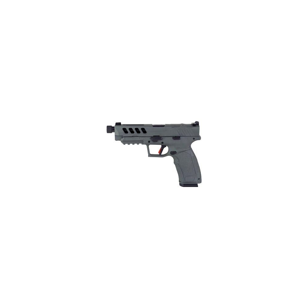 tisas arms 15000209 px 9 night stalker 9mm luger 20+1 5.10" black threaded barrel, gray cerakote carbon steel lightening cut/optic cut/serrated slide, gray cerakote polymer frame w/picatinny rail, rub Tisas Arms 15000209 PX-9 Night Stalker 9mm Luger 20+1 5.10" Black Threaded Sports South item 196070