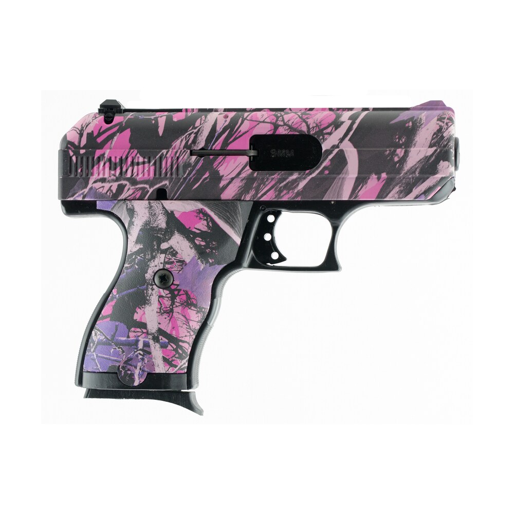 hi point 916pi c9 9mm luger 8+1, 3.50″ black steel barrel, hydro dipped pink camo serrated steel slide, hydro dipped pink camo polymer frame & grip Hi-Point 916PI C9 9mm Luger 8+1, 3.50" Black Steel Sports South item 1961