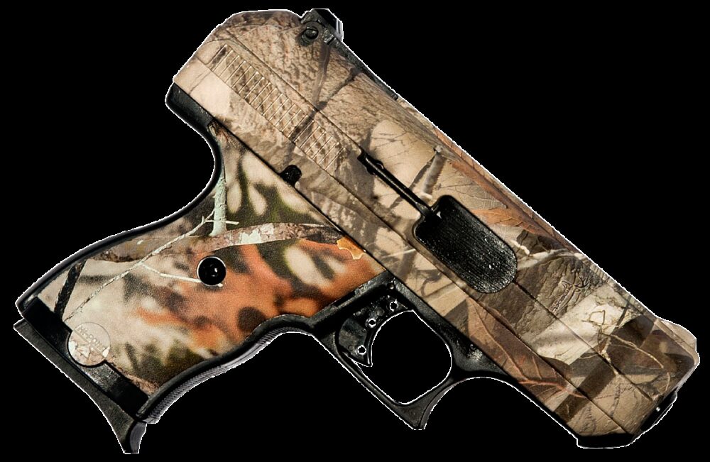 hi point 916wc c9 9mm luger 8+1 3.50″ black steel barrel, hydro dipped woodland camo serrated steel slide, hydro dipped woodland camo polymer frame & grip Hi-Point 916WC C9 9mm Luger 8+1 3.50" Black Steel Sports South item 1962