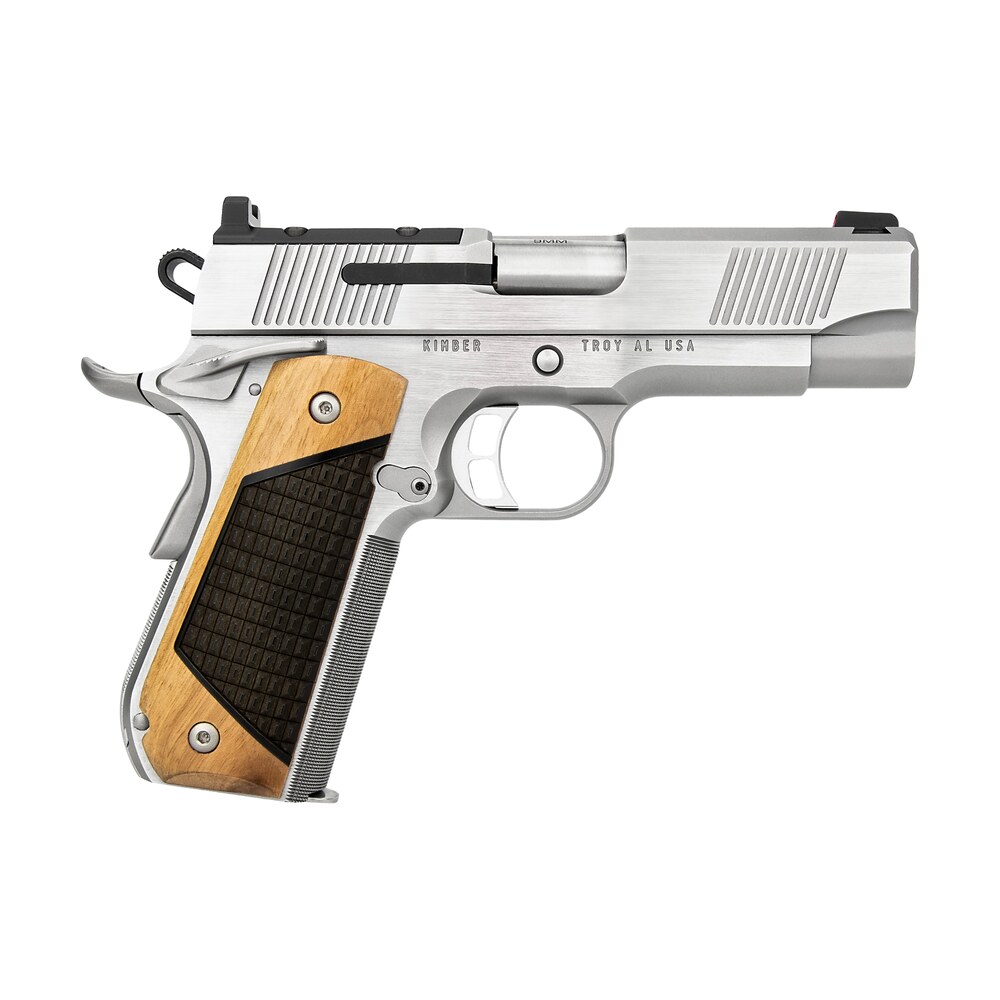 kimber mfg, inc 3500405 next generation pro 9mm luger 9+1 4" stainless crowned bull barrel, matte stainless steel optic ready/serrated slide, matte stainless steel frame w/beavertail, black walnut w/g Kimber Mfg, Inc 3500405 Next Generation Pro 9mm Luger 9+1 4" Stainless Crowned Bull Sports South item 196623