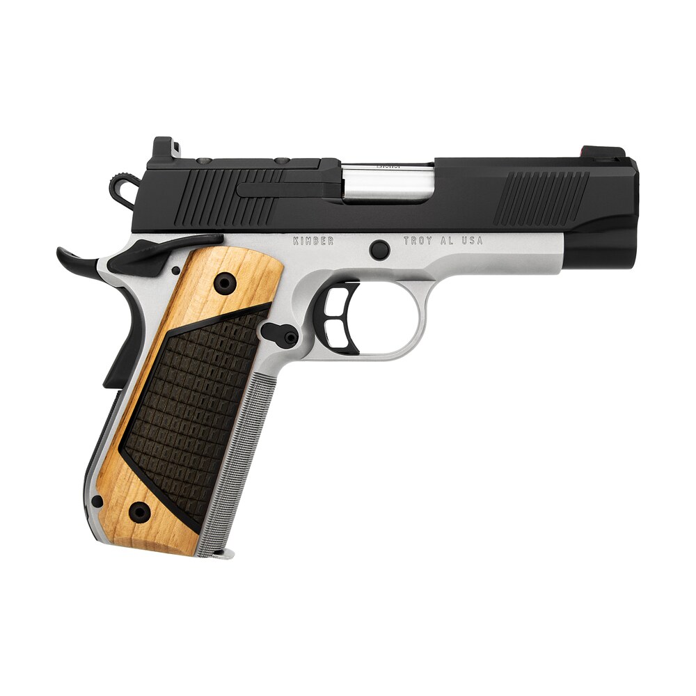 kimber mfg, inc 3500404 next generation pro 45 acp 7+1 4" stainless crowned bull barrel, kimpro black stainless steel optic ready/serrated slide, matte stainless steel frame w/beavertail, black walnut Kimber Mfg, Inc 3500404 Next Generation Pro 45 ACP 7+1 4" Stainless Crowned Bull Sports South item 196626