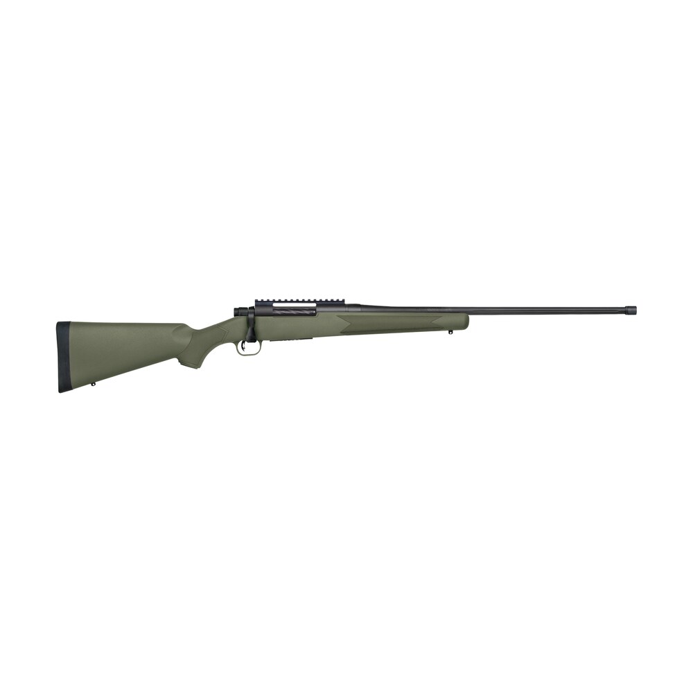 mossberg 28223 patriot 6.5 prc 4+1 24" matte blued fluted threaded barrel, od green synthetic stock Mossberg 28223 Patriot 6.5 PRC 4+1 24" Matte Blued Fluted Threaded Sports South item 196873