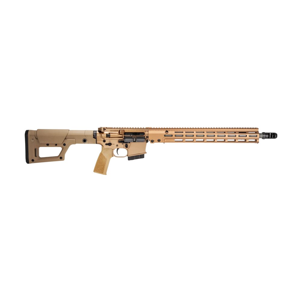 geissele automatics 08651s gfr stratomatch mod1 6mm arc 8+1 18" threaded barrel, desert dirt cerakote aluminum receiver w/picatinny rail, arca swiss/m lok handguard, magpul prs lite desert dirt polyme Geissele Automatics 08651S GFR Stratomatch MOD1 6mm ARC 8+1 18" Threaded Sports South item 196911
