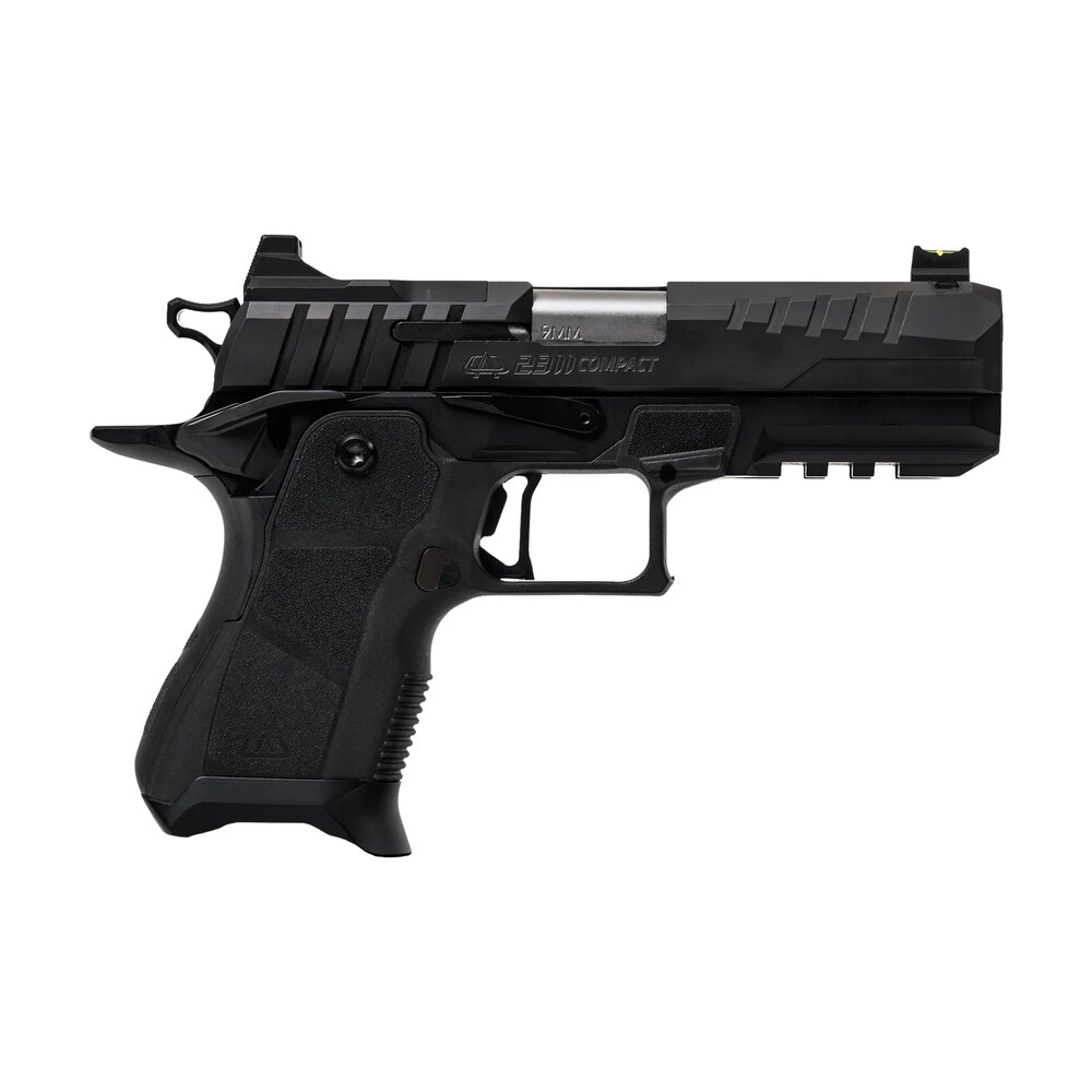oa defense 2311 pro compact 9mm luger 15+1 4.25" dlc black steel optic ready/serrated slide, black aluminum frame w/picatinny rail, black polymer grip, ambidextrous Oa Defense 2311 Pro Compact 9mm Luger 15+1 4.25" DLC Black Steel Optic Ready/Serrated Slide, Sports South item 196938
