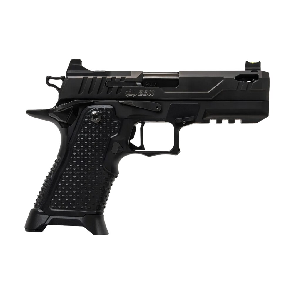 oa defense 2311 pro elite compact frame 9mm luger 21+1 4.25" ported barrel, dlc black steel optic ready/serrated slide, black aluminum frame w/picatinny rail, black aluminum grip, ambidextrous Oa Defense 2311 Pro Elite Compact Frame 9mm Luger 21+1 4.25" Ported Sports South item 196944