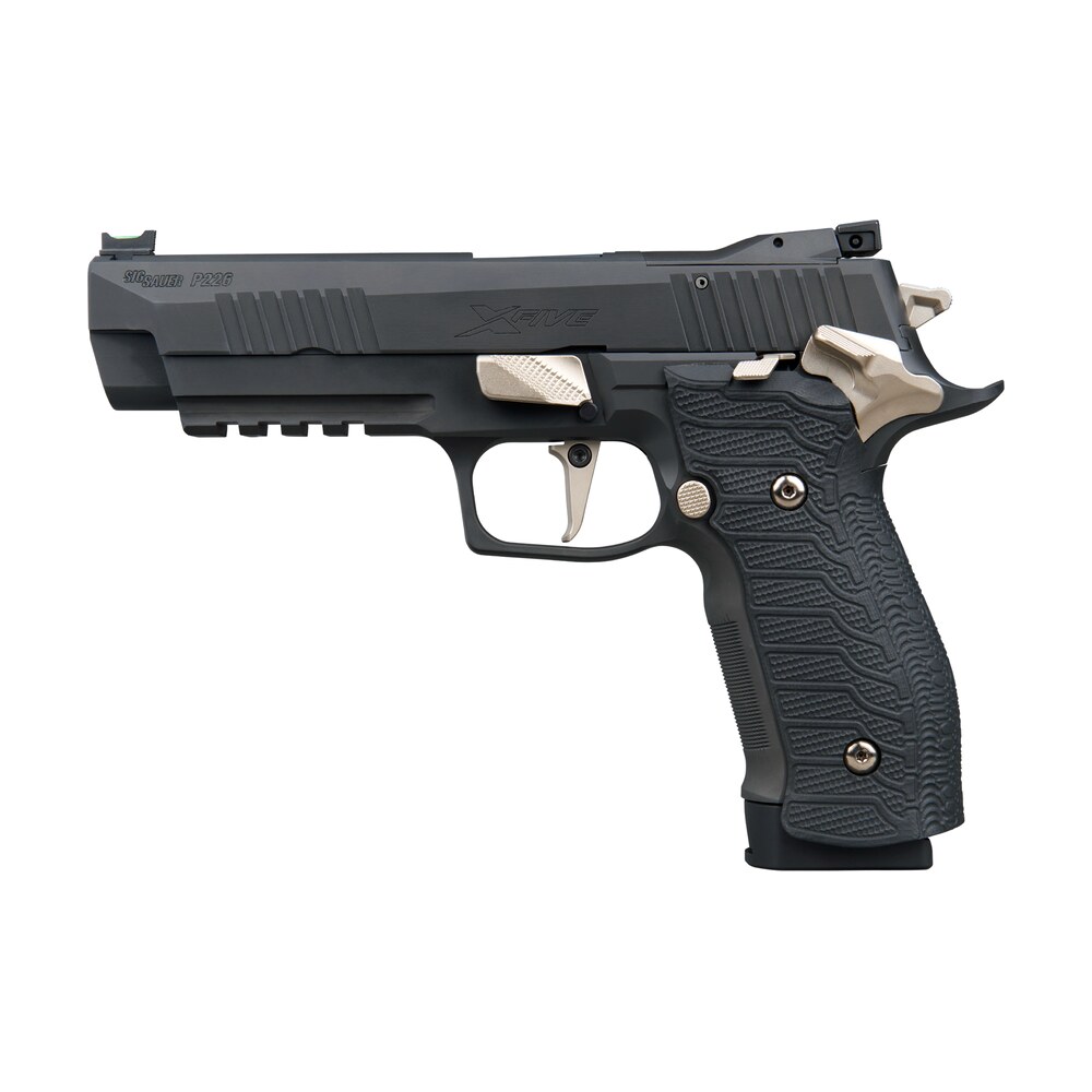 sig sauer 226x59nmrsao p226 xfive nightmare full size frame 9mm luger 20+1 5" bull barrel, black nitron stainless steel optic ready/serrated slide & frame w/beavertail & picatinny rail, custom hogue g Sig Sauer 226X59NMRSAO P226 XFive Nightmare Full Size Frame 9mm Luger 20+1 5" Bull Sports South item 197101