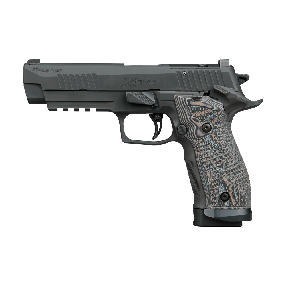 sig sauer 226x59xtmsaorxsl p226 xfive extreme full size 9mm luger 20+1 5" bull barrel, black nitron stainless steel optic ready/serrated slide & frame w/beavertail & picatinny rail, custom hogue g10 p Sig Sauer 226X59XTMSAORXSL P226 XFive Extreme Full Size 9mm Luger 20+1 5" Bull Sports South item 197104