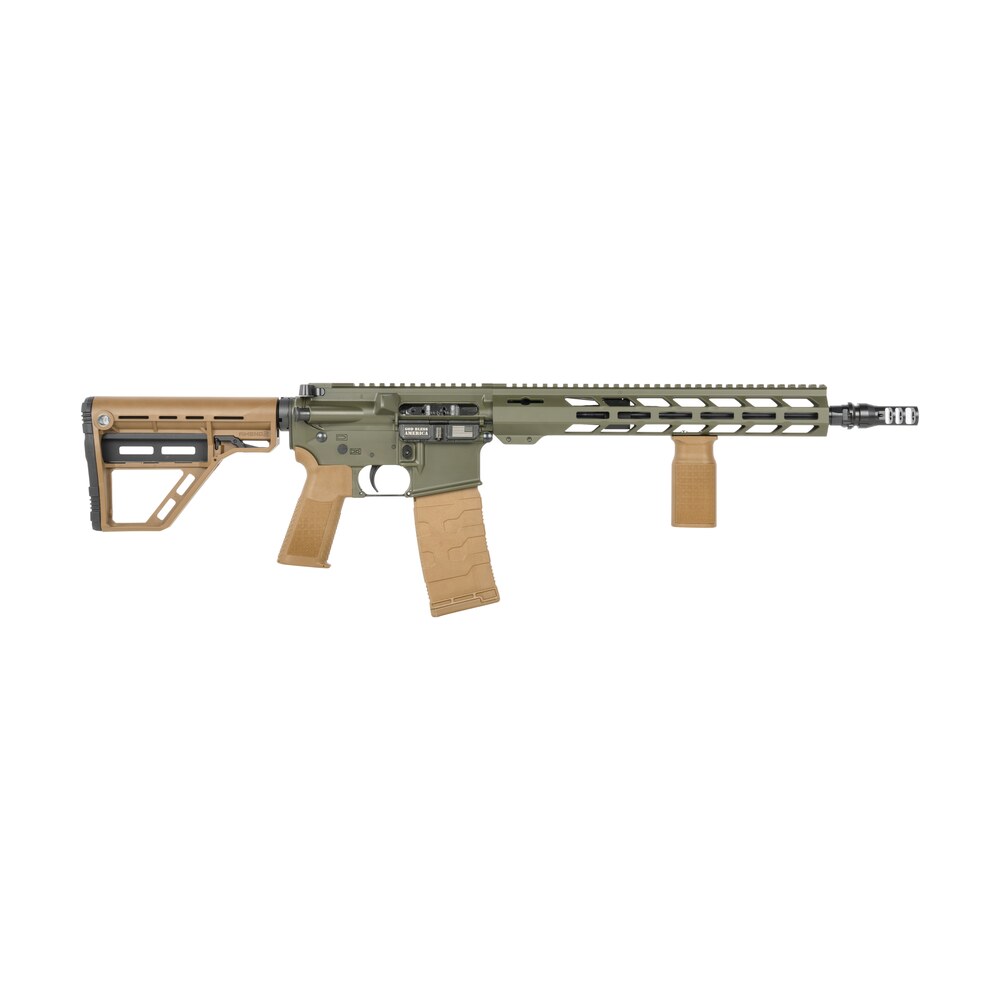 patriot ordnance factory 02549 p 15 base smu 300 blackout 30+1 13.75" black nitride match grade barrel, olive drab cerakote aluminum receiver w/picatinny rail, m lok handguard, amend2 adjustable od gr Patriot Ordnance Factory 02549 P-15 Base SMU 300 Blackout 30+1 13.75" Black Nitride Match Grade Sports South item 197272