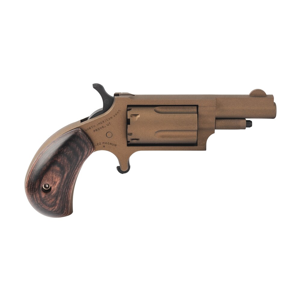 north american arms 22mbb bootlegger 22 mag 5 shot 1.63" burnt bronze narrel, cylinder & steel frame, dark walnut birds head grip, exposed hammer North American Arms 22MBB Bootlegger 22 Mag 5 Shot 1.63" Burnt Bronze Narrel, Cylinder & Sports South item 197281