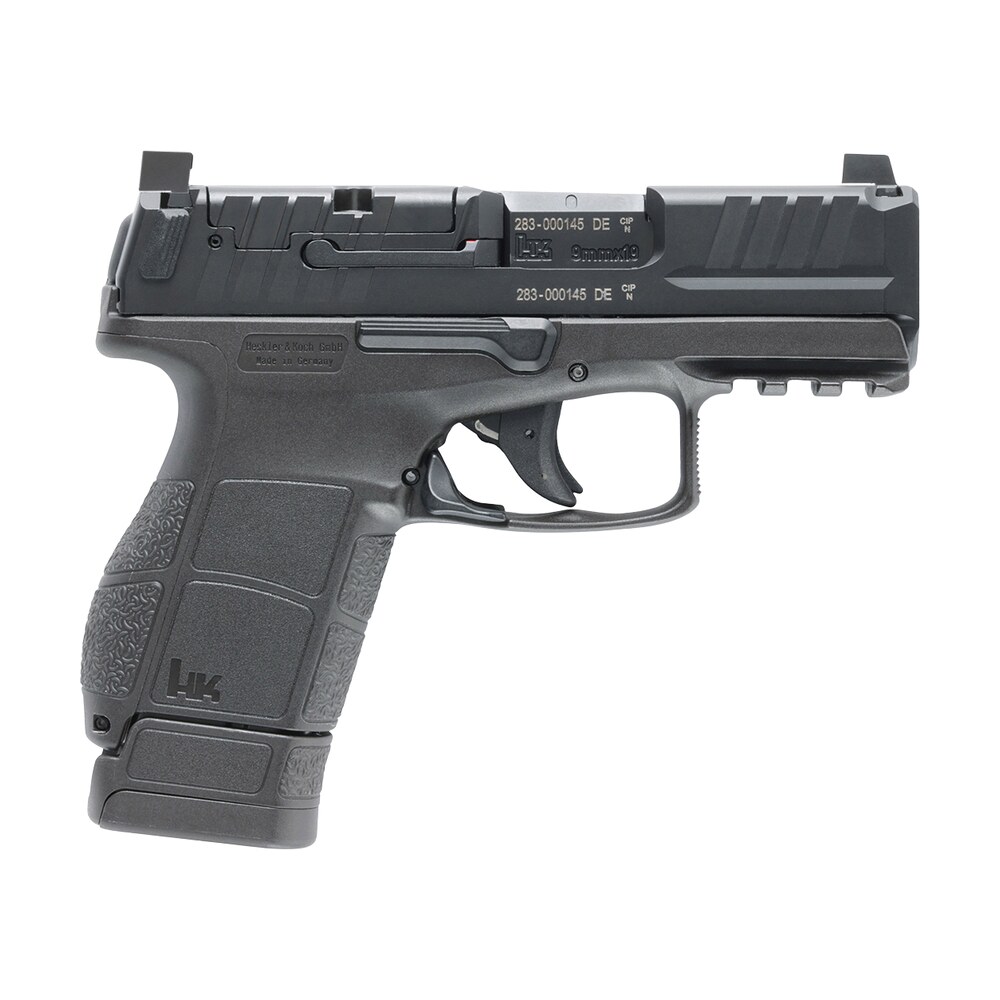 hk 81001173 vp9cc micro compact 9mm luger 12+1 3.13" polygonal rifled barrel, black steel optic ready/serrated slide, black polymer frame w/picatinny rail, interchangeable backstrap grip HK 81001173 VP9CC Micro-Compact 9mm Luger 12+1 3.13" Polygonal Rifled Sports South item 197285