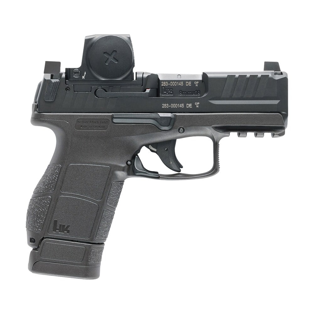 hk 81001320 vp9cc w/optic micro compact 9mm luger 10+1 3.13" polygonal rifled barrel, black steel serrated slide w/vortex defender ccw red dot, black polymer frame w/picatinny rail, interchangeable ba HK 81001320 VP9CC w/Optic Micro-Compact 9mm Luger 10+1 3.13" Polygonal Rifled Sports South item 197286