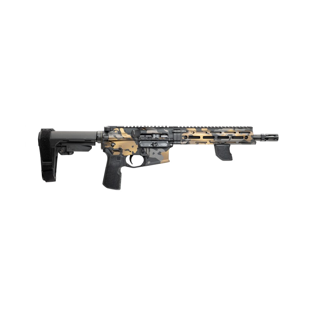 cnc firearms cncddmcg daniel defense ddm4 v7p sports south exclusive 5.56 nato 30+1 10.30" black phosphate threaded barrel, gold multicam aluminum receiver w/picatinny rail, sba3 pistol stabilizing br Cnc Firearms CNCDDMCG Daniel Defense DDM4 V7P Sports South Exclusive 5.56 NATO 30+1 10.30" Sports South item 197635