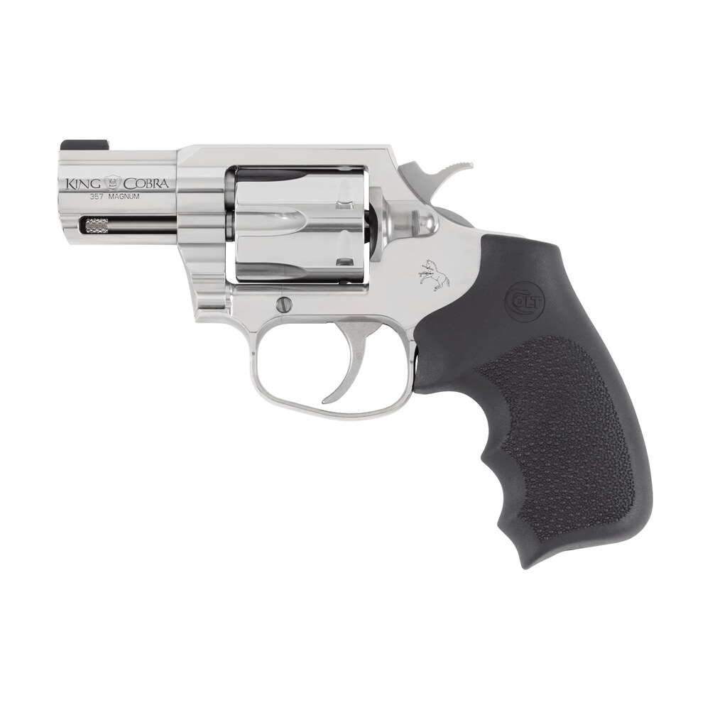 colt mfg kcobrasb2rbbs king cobra carry 357 mag 6 shot 2" stainless steel barrel, cylinder & frame, black hogue overmolded grip Colt Mfg KCOBRASB2RBBS King Cobra Carry 357 Mag 6 Shot 2" Stainless Steel Sports South item 197661