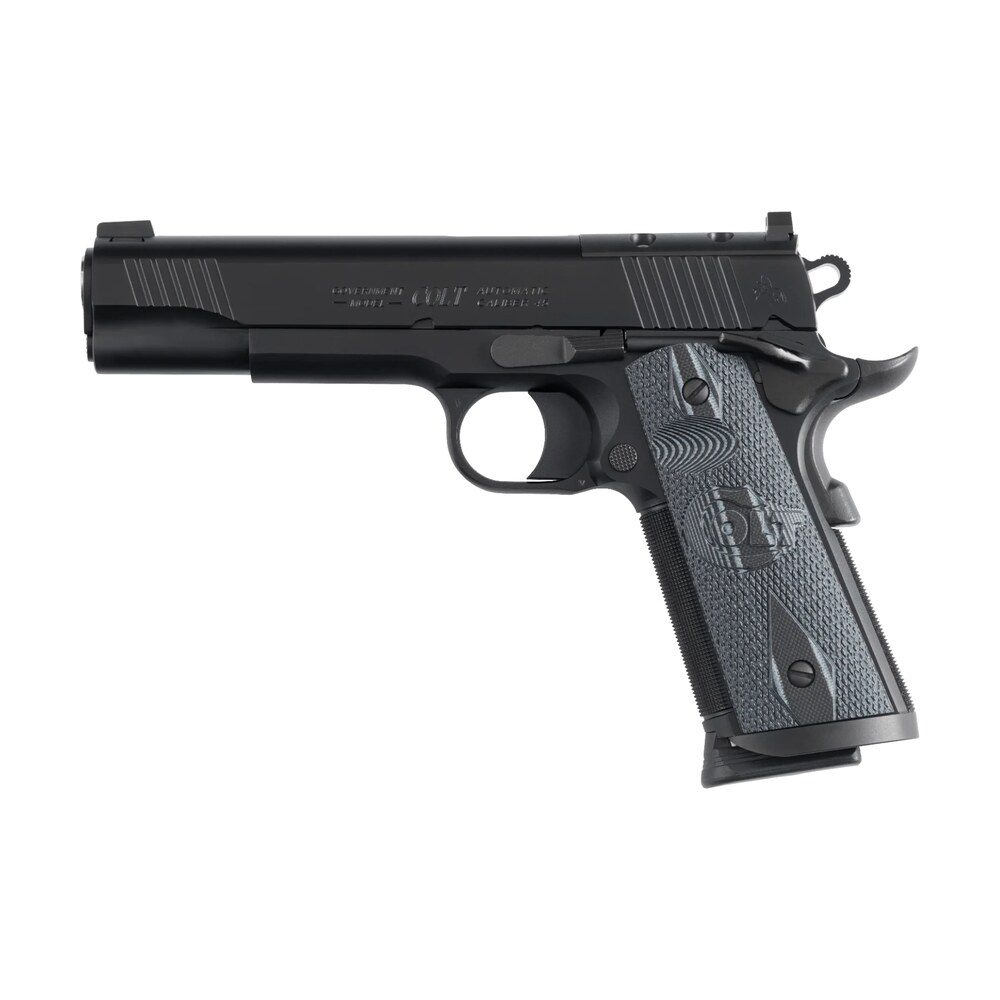 colt mfg o1080ccuor ccu government full size 45 acp 8+1 5" stainless national match barrel, matte black dlc carbon steel optic ready/serrated slide, black ion bond carbon steel frame w/beavertail, amb Colt Mfg O1080CCUOR CCU Government Full Size 45 ACP 8+1 5" Stainless National Match Sports South item 197672