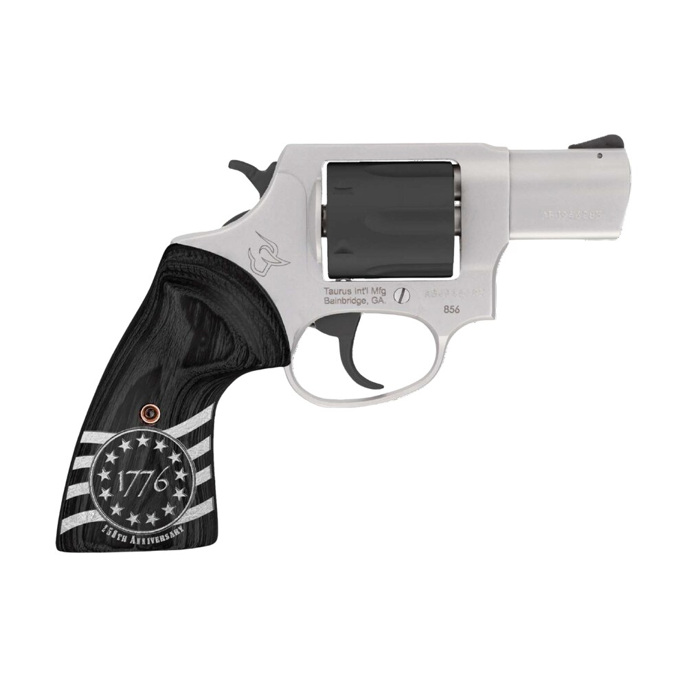 taurus 2 85625 us3 856 1776 small 38 special +p 6 shot 2" stainless steel barrel, black stainless steel cylinder, stainless steel frame, custom altamont grip, transfer bar safety Taurus 2-85625-US3 856 1776 Small 38 Special +P 6 Shot 2" Stainless Steel Sports South item 197948