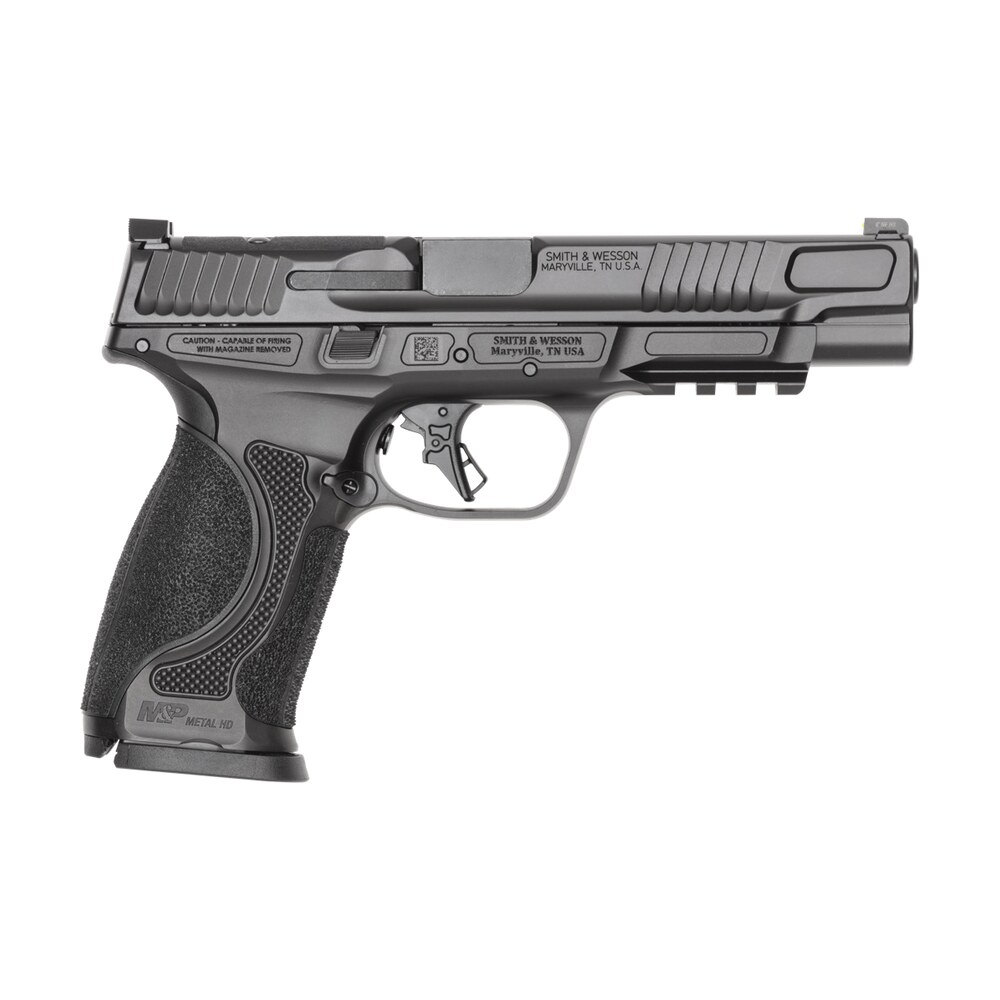 smith & wesson 14811 m&p9 m2.0 metal full size frame 9mm luger 15+1 5" black armornite stainless steel barrel & optic ready/serrated slide, black armornite stainless steel frame w/picatinny rail, inte Smith & Wesson 14811 M&P9 M2.0 Metal Full Size Frame 9mm Luger 15+1 5" Black Armornite Sports South item 197954